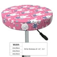 thumbnail image 4 of KLL Rabbit Holding Flowers Round Bar Chair Cushion Cover 14 inch ,Bar Stool Protector with Elastic, Soft Washable, 4 of 6