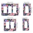 thumbnail image 2 of Yayeee Rocker Switch Wall Plate 2-Gang 4.7"x4.6" Home Decorative Outlet Cover, Pink and Purple Flowers, 2 of 6