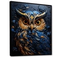 thumbnail image 2 of Designart "Twilight'S Noir Watcher Owl I" Animals Owl Floater Framed Canvas Prints, 2 of 5