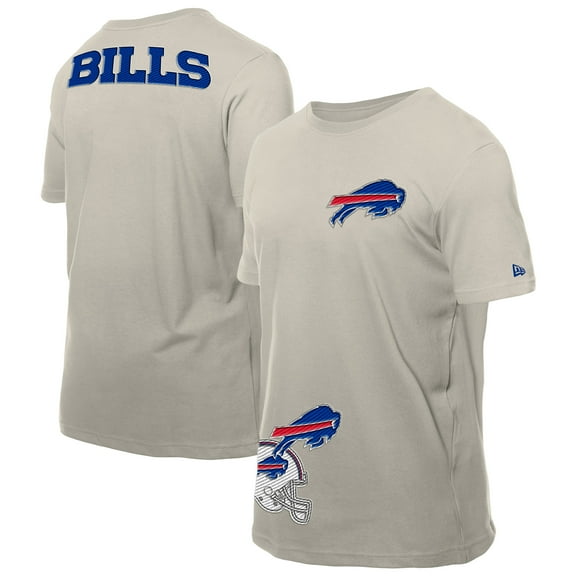 Men's New Era Light Beige Buffalo Bills Multi Patch T-Shirt