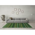 thumbnail image 3 of Ahgly Company Machine Washable Indoor Rectangle Oriental Turquoise Blue Modern Area Rugs, 4' x 6', 3 of 4