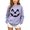 Purple, variant on fnnxnal Hall-oween Sweatshirt for Girls, Red Pumpkin Face Crewneck Pullover Long Sleeve Top, Kids 2-13 Years Fall Outfit.,Size 9-10 T