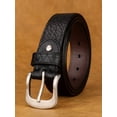 thumbnail image 7 of Catelles Top-Grain Cowhide Business Casual Pin Buckle Black Leather Belt for Men,Gift by Box Perfect Birthday Gift&For waist 42 width 1.5in(3.8cm), 7 of 7