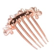 thumbnail image 2 of Sankuwen Women Rhinestone Inlaid Flower Hair Comb Hairpin Barrette Accessory, 2 of 9