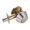 Argent, variant on Luzkey Dead Bolt Door Lock Single Cylinder Modern Interior Exterior with Keys Round Door Knob for Pantry Front Entrance Bedroom Home Gold