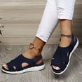 thumbnail image 3 of Dakaela Womens Orthopedic Sandals Ladies Recovery Sport Walking Shoes with Adjustable Strap Blue 9.5, 3 of 6