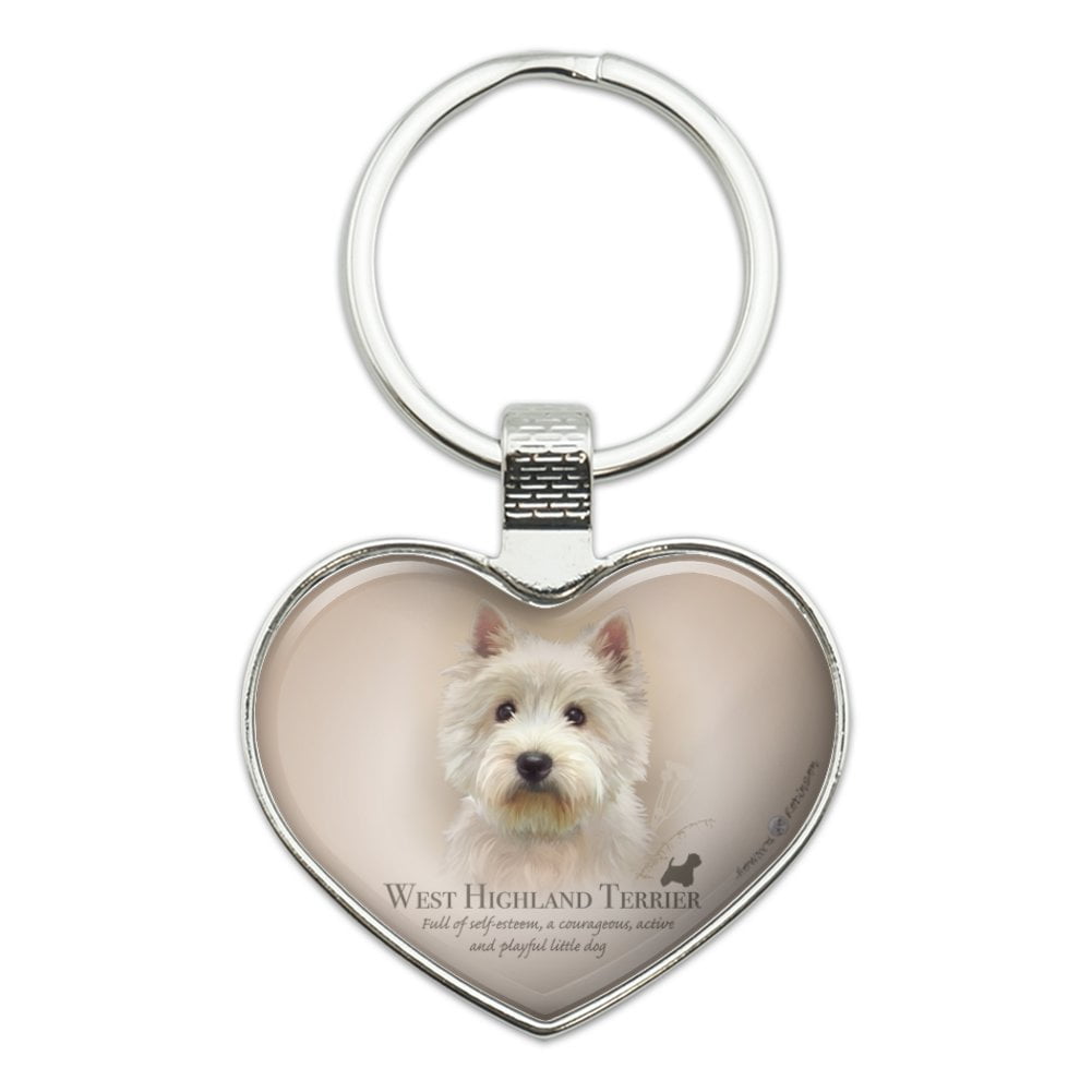 West Highland White Terrier Keyring Westie Keyfob Lovely Image Fun Gift Present