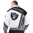 thumbnail image 2 of Men's Pro Player Black/Silver Las Vegas Raiders Tape Full-Zip Hooded Jacket, 2 of 3