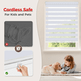 thumbnail image 2 of Allesin zen Cordless Zebra Blinds for Windows, White, 22" W x 72" H, 2 of 8