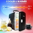 AstroAI Mini Fridge 4L Travel Chiller, Beverage Warmer, Portable 6 Can