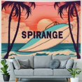 thumbnail image 4 of Patifu Palm Tree Surfboard Vaporwave Tapestry Wall Hanging Unique Style Graphic Tapestries Home Wall Decor for Living Room Bedroom Apartment Farmhouse Dorm 60x50inch, 4 of 6
