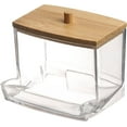 thumbnail image 5 of 1/2 unidades de soporte para hisopos de algodón de 7 oz, dispensador de hisopos de algodón, organizador de recipientes para baño, tarro de boticario transparente para almacenamiento, 5 of 5