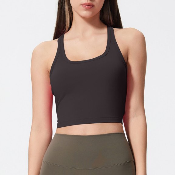 Women's Sports Bras Thin Shoulder Strap Shock-absorbing Running Fitness Bra Beautiful Back Sexy Yoga Gathering Sports Bra Sports Bras for Women Black S