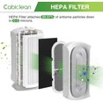 thumbnail image 4 of 2 Pack 04383 04384 Replacement Filter Compatible with Hamilton Beach 04383 Air Purifier 04384 04385 04386A HEPA Filter Replacement, Replace Part # 990051000, 4 of 8