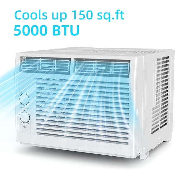 KISSAIR Window Air Conditioner with remote control for Rooms AC Unit Air Conditioner