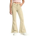 thumbnail image 3 of RQYYD School Uniform Pants for Girls Bell Bottom Pants High Stretch Elastic Waist Flare Trousers Size 5-16 Years Teen Girls Kids Back To School, 3 of 8
