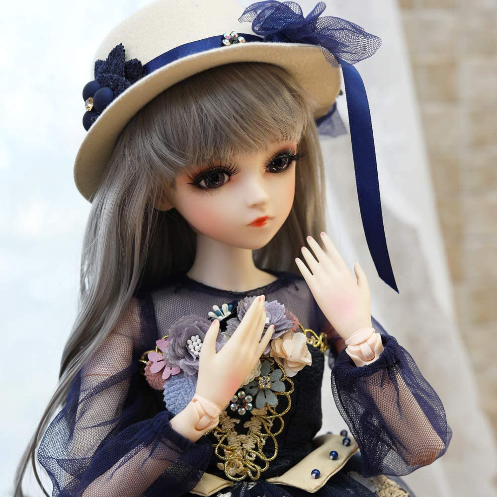 Details about   1/8 BJD Doll Rosenlied Monday's Bambi 1-Free Face Make UP+Eyes+Clothes+wig+Shoes 