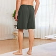 thumbnail image 7 of Men's Shorts Fashion Casual Comfy Half Pant Elastic Waist Solid Color Shorts with Pocket Bandage Drawstring Regular Short Pants, 7 of 7