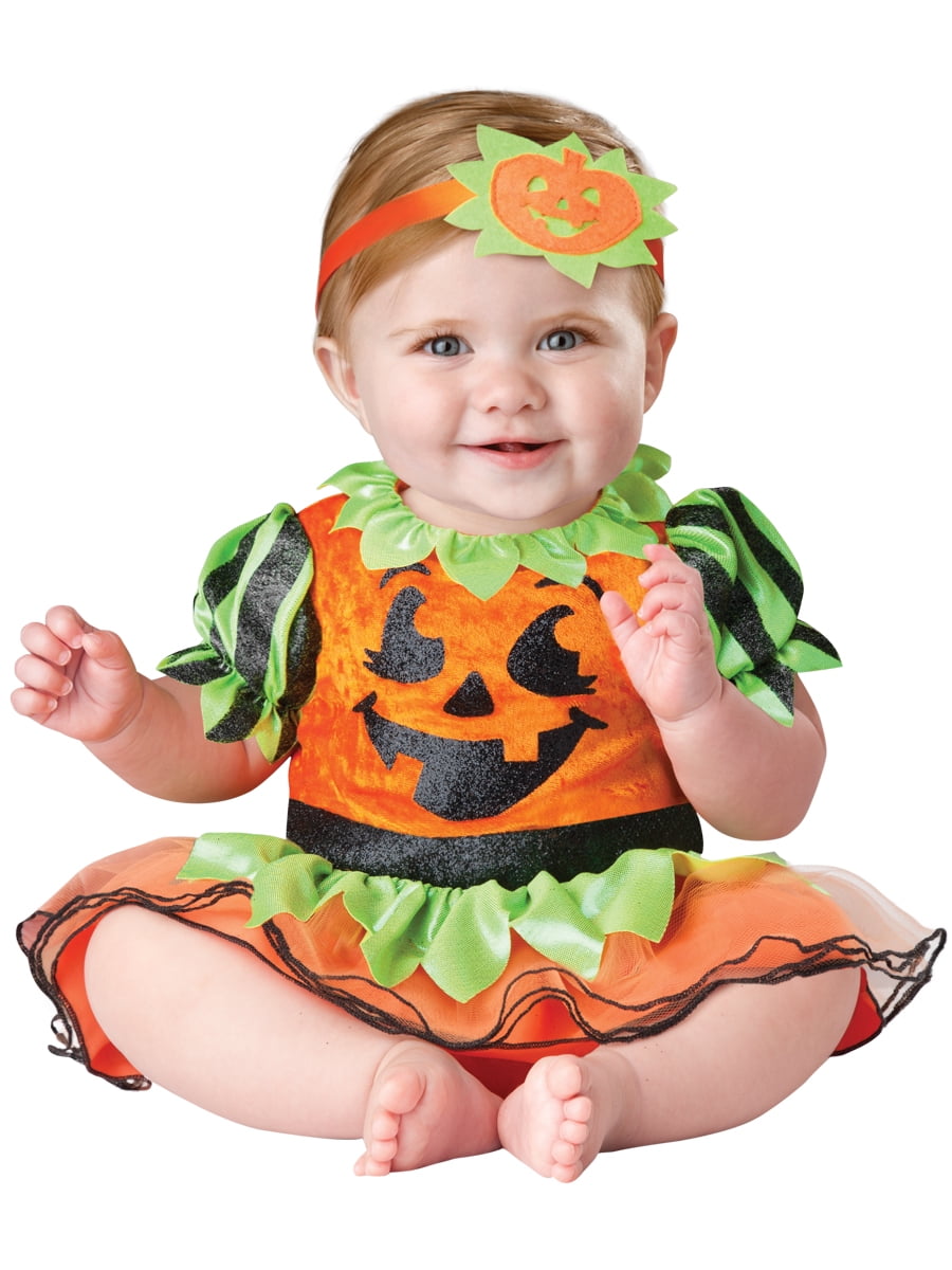 Infant Baby Girls Halloween Pumpkin Striped Sleeveless Romper Skirts Dress 