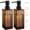 Amber, variant on GM GMISUN Amber Glass Soap Dispenser, 2 Pack Hand & Dish Soap Bottle, 12oz with Stainless Steel Pump