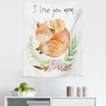 thumbnail image 1 of Sketch Tapestry, I Love You Mom Calligraphic Floral Design of a Mom Fox and a Cuddling Print, Fabric Wall Hanging Decor for Bedroom Living Room Dorm, 5 Sizes, Multicolor, by Ambesonne, 1 of 1
