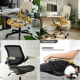 thumbnail image 2 of Xoenoiee Rooster Chicken Print 3 Pieces Office Chair Cover with Armrest Pad Covers, Sunflower Daisy Butterfly Waterproof Dining Chair Cover Soft Desk Computer Chair Slipcover with Elastic Edge, L, 2 of 6