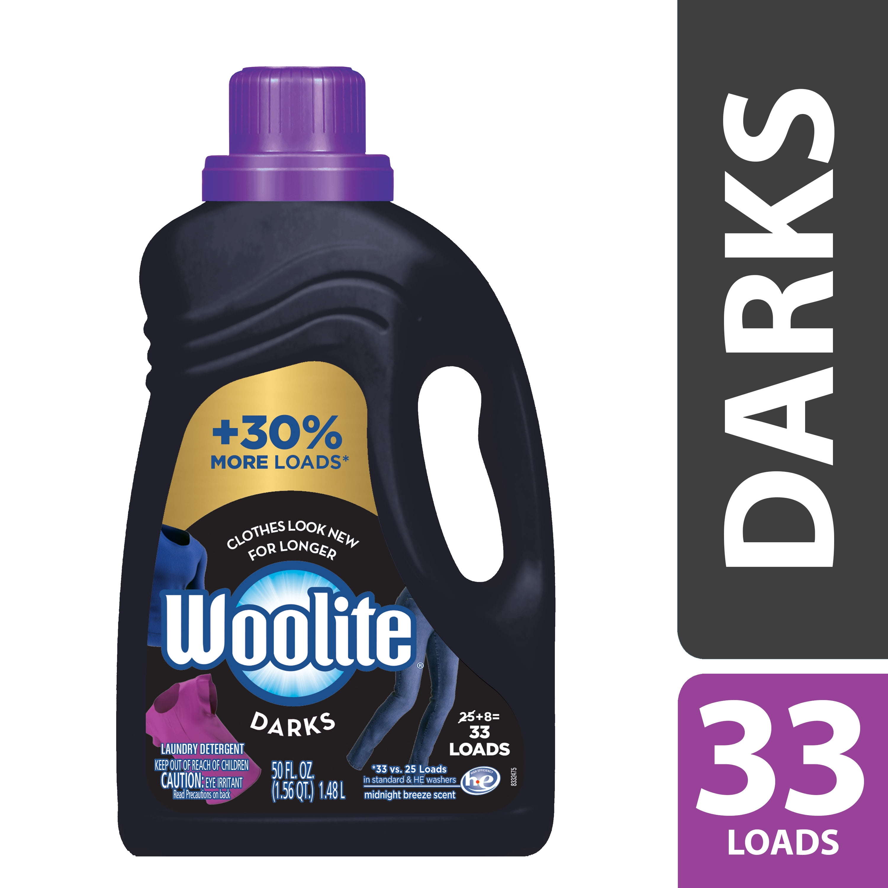 Woolite DARKS Liquid Laundry Detergent 50oz Bottle With Color Renew