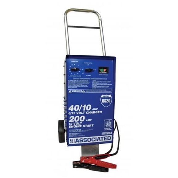Associated Equipment AEUS20 6-12V Charger with Wheels & Timer