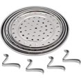thumbnail image 3 of 4pcs Rond en Acier Inoxydable Cuisinière à Vapeur à Pression Crémaillère 20/22/24/26cm, 3 of 5