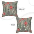 thumbnail image 3 of Square Throw Pillow Covers with Core, Cane Candy Christmas Ball Print Pillows for Sofa Beds, 20"x20", 3 of 9