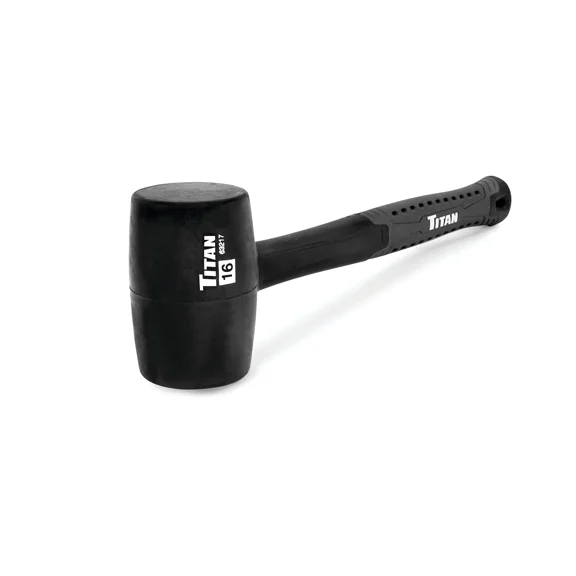 16 Oz Rubber Mallet With Fiberglass Handle For Construction And Automotive Use