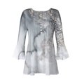 thumbnail image 3 of Ichuanyi liquidación femenina moda impresas impresas cascas en v con cuello corto cubo de camisetas sueltas de manga suelta ICHUANYI WER202308183877, 3 of 4