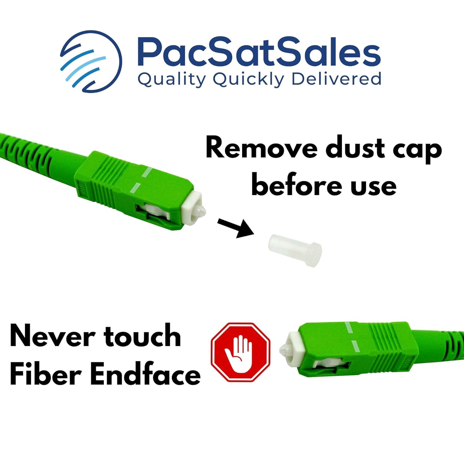 FiberShack Fiber Optic Internet Cable Ethernet Network Cable Type, 65 ft