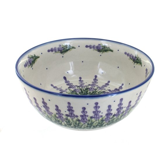 Blue Rose Polish Pottery Lavender Fields Large Bowl