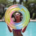 thumbnail image 5 of Anneau Flottant Transparent, Anneau de Natation Gonflable à Sequins, Anneau de Natation Coloré et Durable, 5 of 5