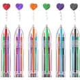thumbnail image 1 of 12 Pack 0.5mm 6-in-1 Multicolor Ballpoint Pen, 6-Color Retractable Ballpoint Pens for Office School Students, 1 of 8