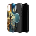thumbnail image 2 of DistinctInk MagSafe Tough Case for Apple iPhone 13 Mini (5.4" Screen) - Yesterday, Today, Forever - Tempered Glass Back, 2 of 6