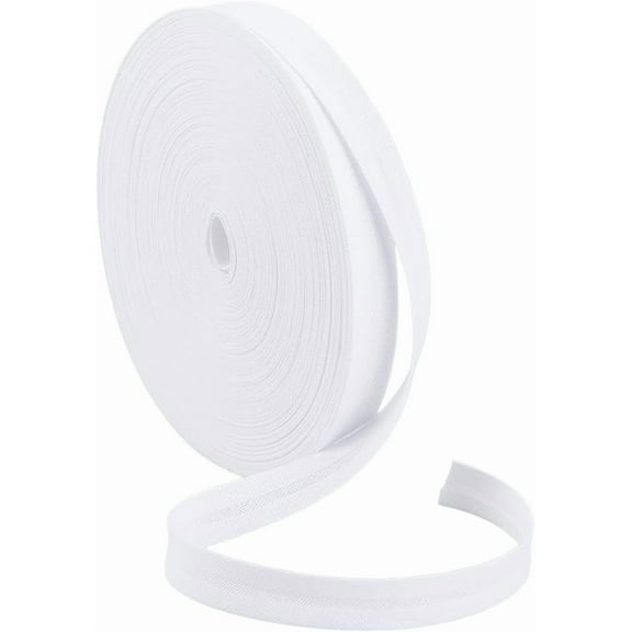 27.34 Yards Cotton Double Fold Bias Tape 1/2 Inch White Bias Binding Tape Seam Binding Tape for DIY handcrafting