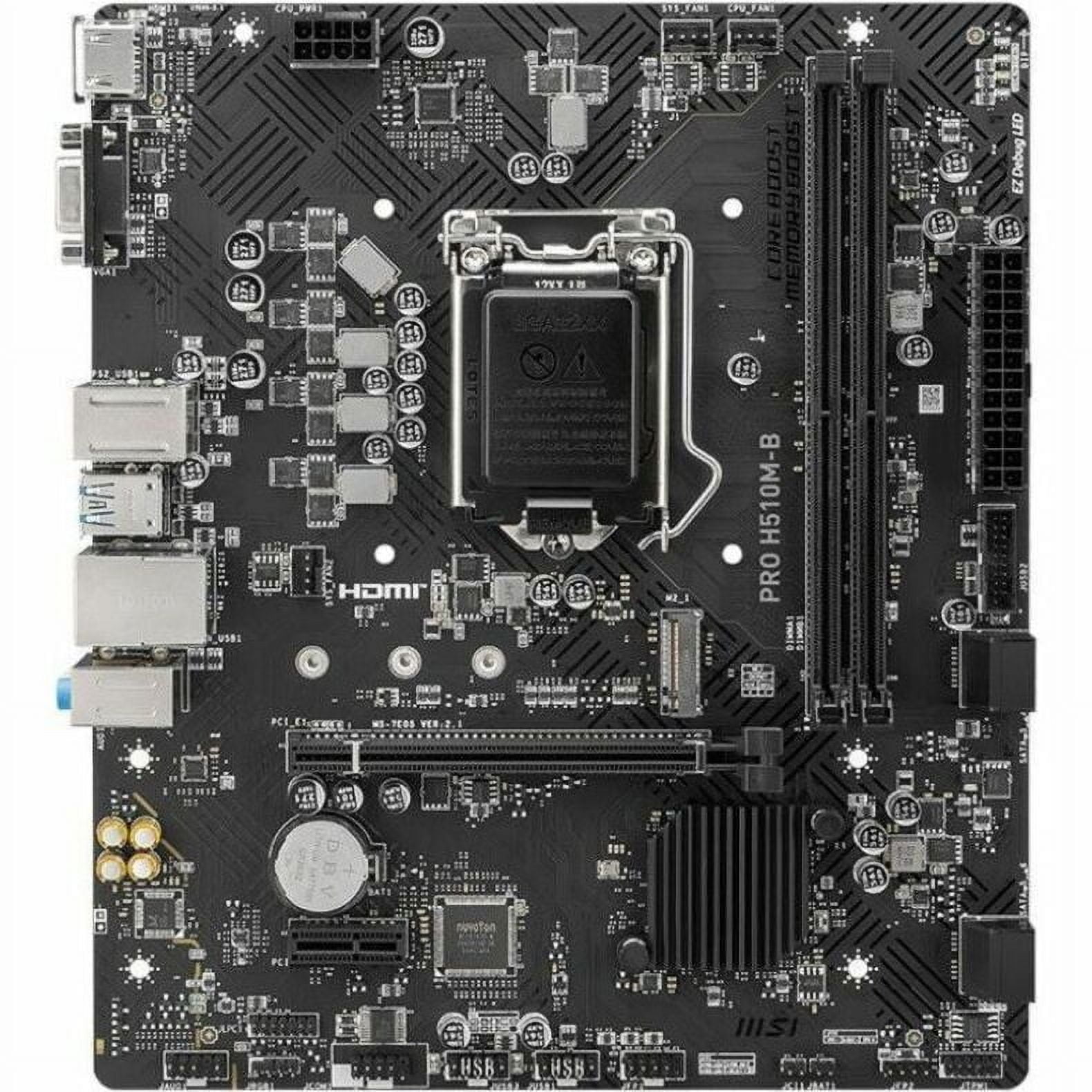 MSI PRO H510M-B Intel Motherboard - Micro ATX - LGA1200