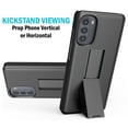 thumbnail image 4 of Case with Clip for Moto G 5G (2022), Nakedcellphone Slim Hard Shell Phone Cover with Kickstand and [Rotating/Ratchet] Belt Hip Holster Holder Combo for Motorola XT2213 Series - Black, 4 of 10