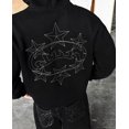 thumbnail image 2 of Sudadera holgada de gran tamaño con capucha Y2k con letras negras retro americanas bordadas y cremallera para hombre y mujer, chaqueta de moda urbana, 2 of 4