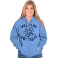 thumbnail image 4 of Funny Study Nerd Take Naps Not Tests Zip Up Hoodie Men's Women's Brisco Brands L, 4 of 5