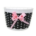 thumbnail image 5 of LABSERRON 1Pcs Black Plastic Knitted Bowknot Bike Basket for Girls Cycling Front Basket Kids 7.9X5.1X5.1in, 5 of 8