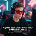 thumbnail image 3 of Gafas de juego Blue Light Glasses Cyxus 8082R01 teñidas de rojo, 3 of 7