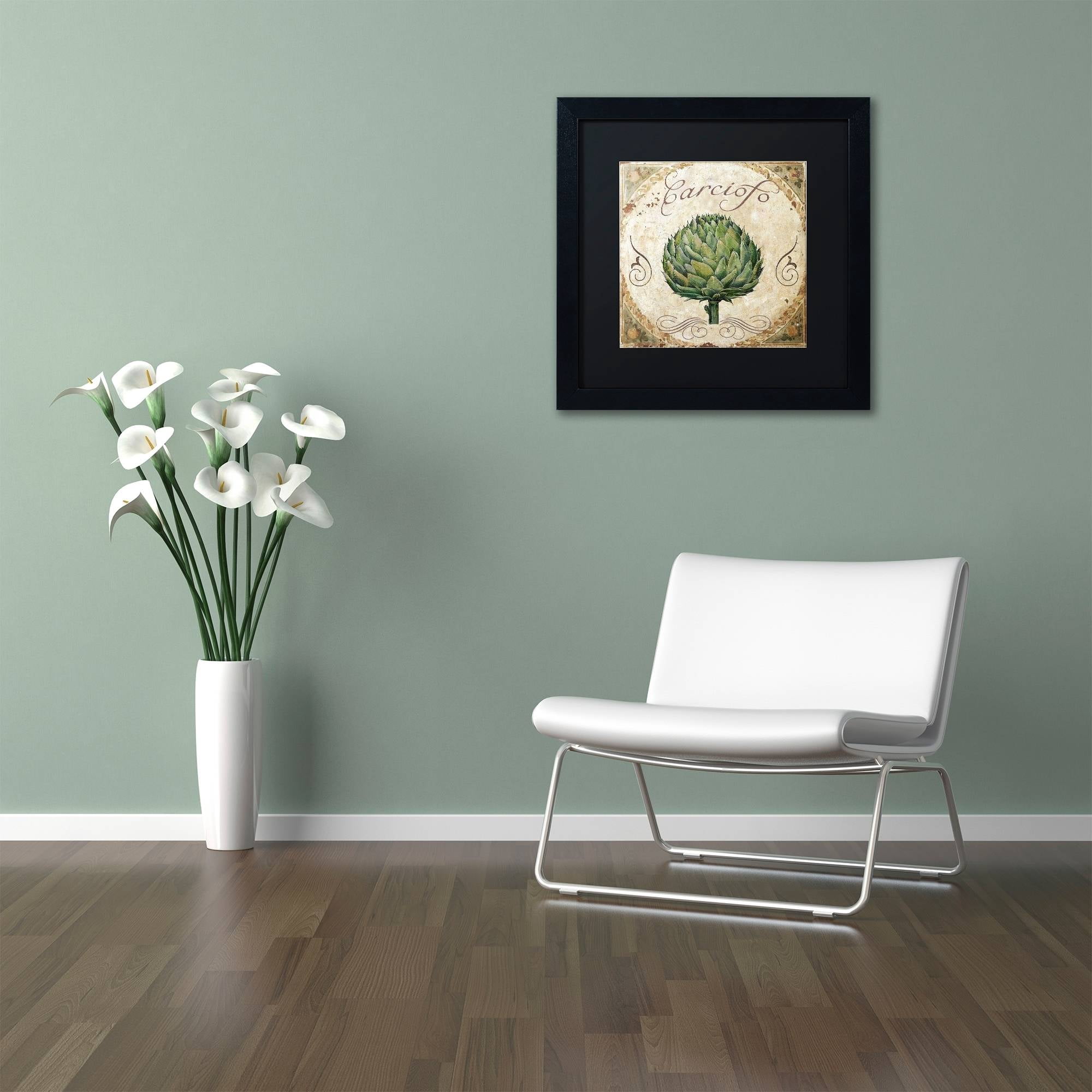 Trademark Fine Art "Mangia III" Canvas Art by Color Bakery Black Matte, Black Frame