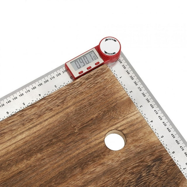 Measuring Ruler, Stainless Steel Goniometer Electronic Ruler, With Fixing Screw For Angle Measuring Measure Tool Length Measuring 0-300mm,0-500mm