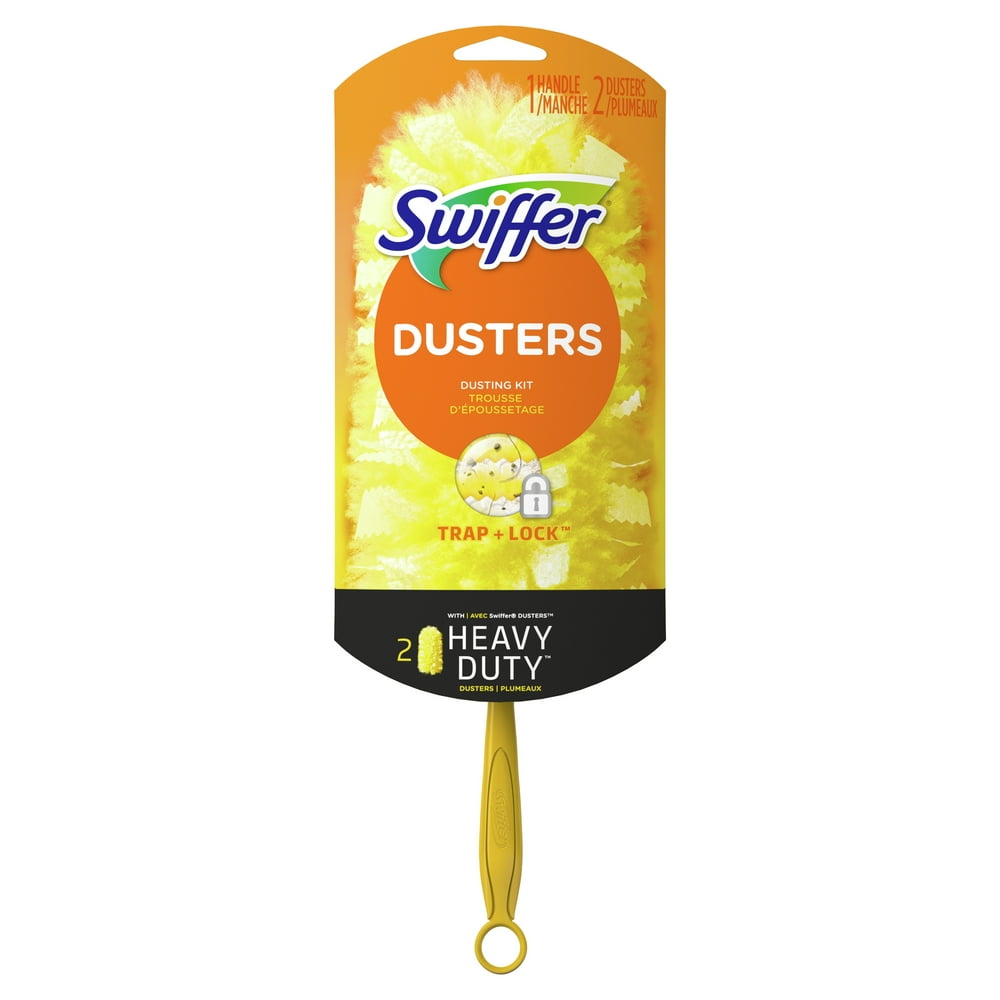 Swiffer Dusters Heavy Duty Short Handle Dusting Kit (1 Handle, 2