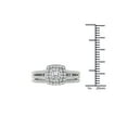 thumbnail image 4 of 3/4Ct Diamond 10k White Gold Double Halo Engagement Ring Set, 4 of 5