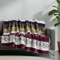 thumbnail image 6 of DaDa Bedding Botanical Floral Striped Carnations Mink Flannel Fleece Throw Blanket (XY9829), 6 of 11