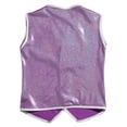 thumbnail image 4 of YONGHS Boys Girls Sparkly Sleeveless Jacket Waistcoat Hip Hop Jazz Disco Choir Dance Performance Vest Top Purple 9-10, 4 of 7